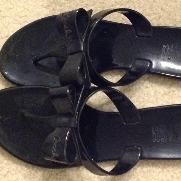 Coach black sandals size 7 pre-owned - Picture 3 of 5